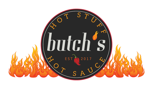 Butch's Hot Stuff Hot Sauce logo